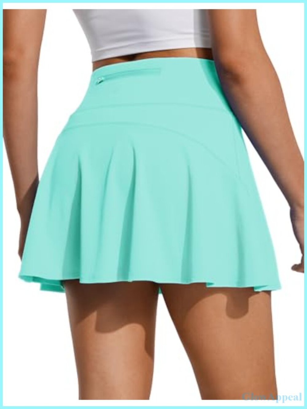 UPF 50+ Flowy Pleated Tennis Skort with Built-in Shorts & Pockets
